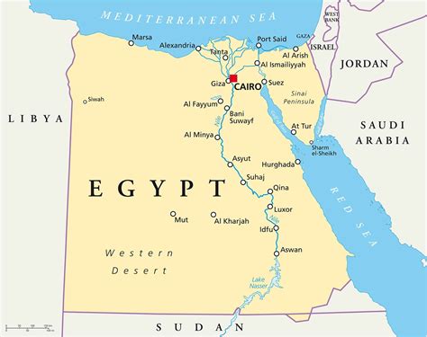 mapa ng egypt